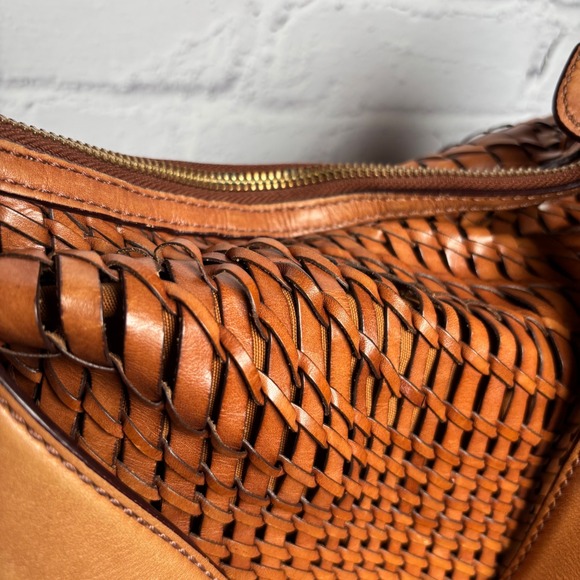 Cole Haan Genevieve Hobo Bag Weaved Leather Tan - Picture 3 of 11